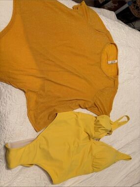Women’s Yellow One-Piece Swimsuit by
